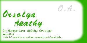 orsolya apathy business card