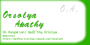 orsolya apathy business card